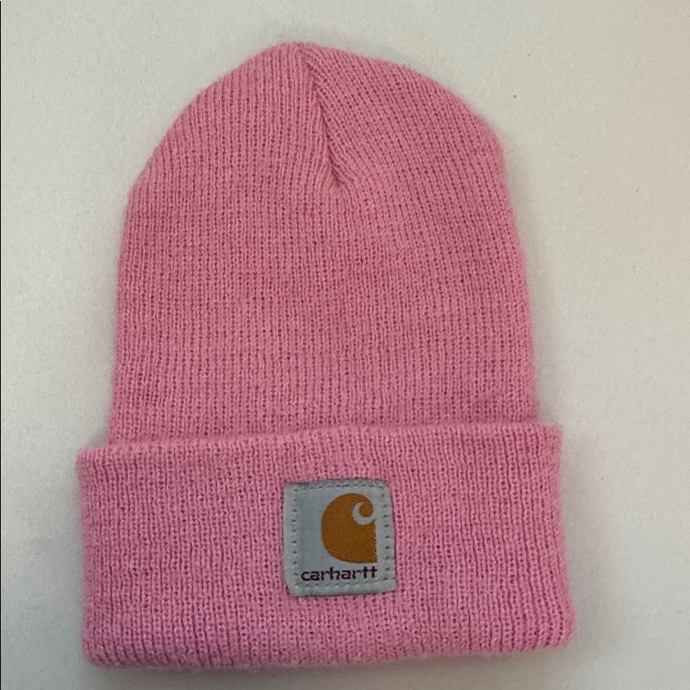 Pink Toddler carharrt beanie hat Cap Soft cozy girly Outdoors winter snow ski OS